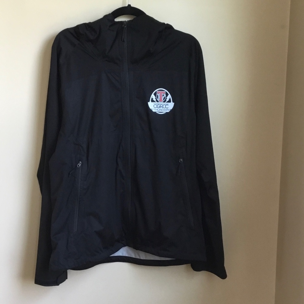 The North Face Black Logo Hooded Windbreaker Jacket